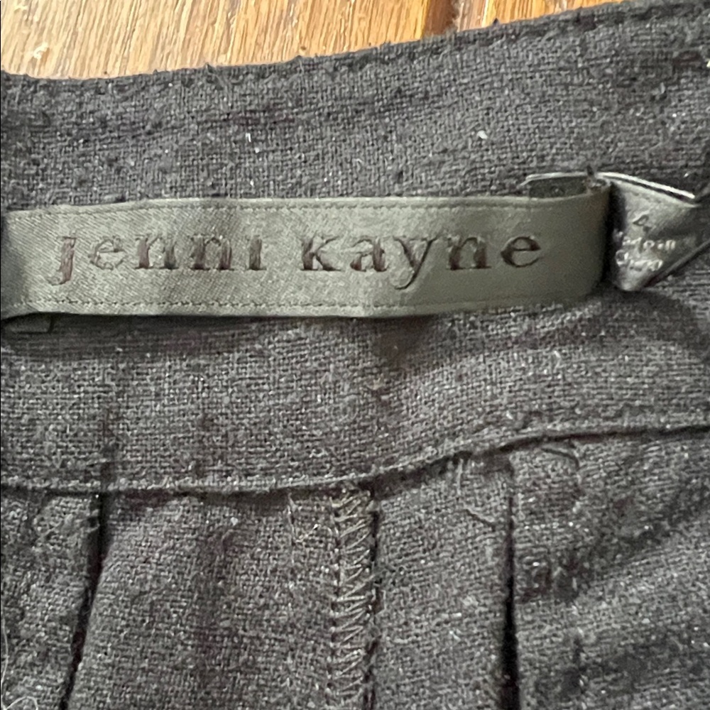 Jenni Kayne Black Relaxed Raw Silk Trousers Size 4 NWT - Picture 7 of 11